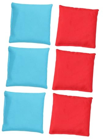 LALADEFIEE 6 pièces Sacs de Haricots Colorés pour Jeu de Lancer sans Remplissage Sac Haricots Léger et Portable pour Garçon Fille Toss Bean Bags pour Fête et Entraînement Coordination