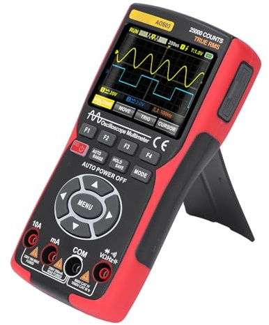Hyuduo Multímetro de Osciloscopio Portátil, Generador de Señal de Osciloscopio de 2 Canales de 50 MHz con Pantalla IPS de 3,5 Pulgadas para Ingenieros Técnicos Entusiastas del Bricolaje