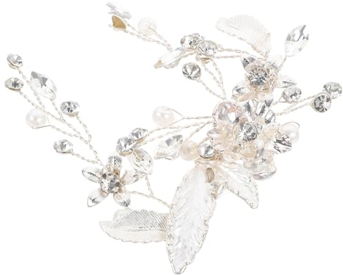 IWOWHERO Pinza Pelo y Fácil de Usar Gemas de Imitación en Aleación de Zinc Diseño Elegante de Boda para Novias y Fiestas Nocturnas