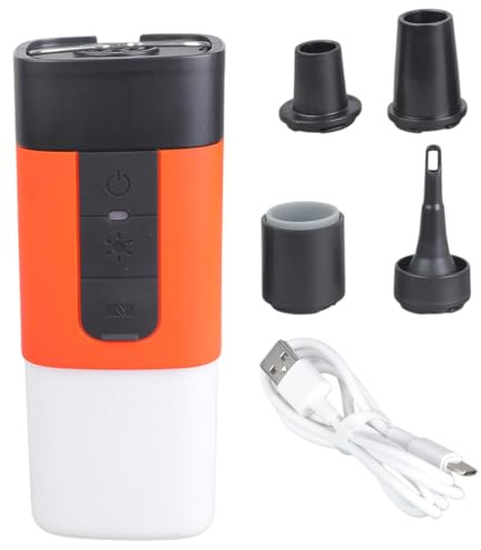 BABIBAOBEI Ricaricabile ad alta potenza con adattatore Gonfiaggio rapido per letto gonfiabile piscina campeggio Essentials Pompe ad aria ricaricabili per gonfiabili