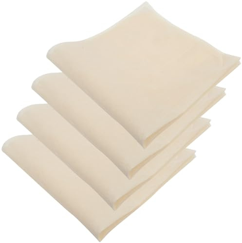 HOMSFOU Panno Filtrante Alimentare 60x60 Cm Set 4 Pezzi di Garza a Maglia Fine per Filtrare Latte di Soia e Tofu, Colino di Stoffa Riutilizzabile per Cucina e Preparazioni Casalinghe