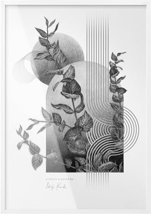 Cornici Per Foto e Cornici Per Poster 70x100 cm Bianco Soggiorno Plastica Regolare Sospeso Da Appendere PVC Montaggio A Parete Per La Casa Simmetrico Artistica - Aspetto Artistico