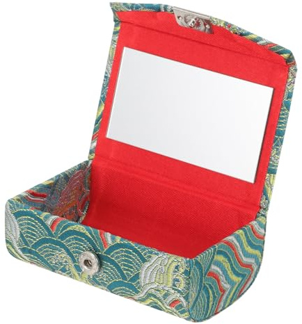Mikikit Porta Rossetti Doppio Stile Cinese, Organizer per Rossetti da Viaggio, Compatto e Portatile per Casa e Ufficio, Custodia Elegante e Funzionale