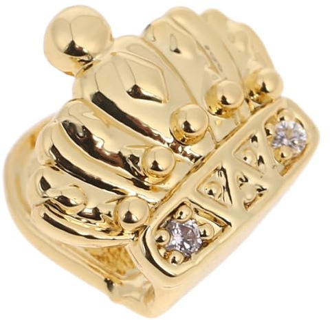Angoily Hip Hop Zahnschmuck für Frauen und Männer aus Metall in Gold mit Einzigartigem Diadem Design Einfacher Anwendung für Party und Cosplay Events