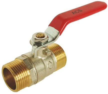 SOMATHERM FOR YOU, Vanne à sphère Double Mâle 1 - PN 16 - Économie et fiabilité - Étanchéité par double joints toriques - Corps en laiton CW617N - Température -5°C à +90°C