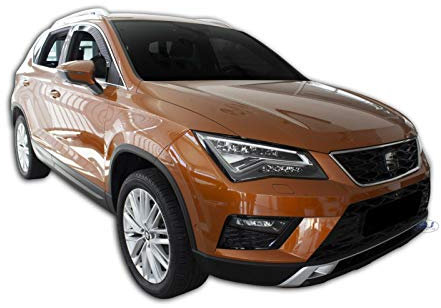 J&J AUTOMOTIVE | Windabweiser Passend Für Ateca 5-Türer ab 2016, Heko Regenabweiser, Getönt, Set 2-Teilig, Vorne, Aerodynamisch