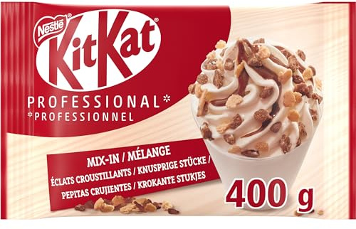 KITKAT Topping - Brisure de KitKat - Éclat de Gaufrette Croustillante, 400g | Éclats croustillants recouverts de chocolat au lait - Topping pour glaces, Gateaux et Milkshakes - A base de cacao