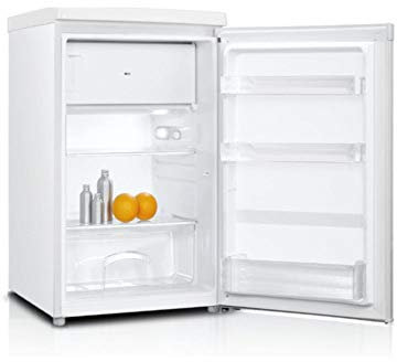 HADEN HR111W Under Counter Fridge with Ice Box - Energy-Saving Manual Defrost Fridge, Perfect for Kitchen, Dorm, Office, or Small Space Refrigeration Needs