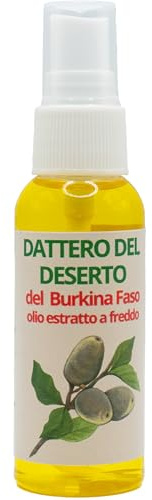 Olio di Dattero del Deserto (100 ml) - Olio per Capelli Secchi, Crespi e Ricci - Nutriente Naturale Anti Crespo - Commercio Equo dal Burkina Faso