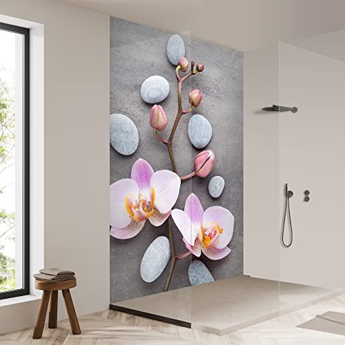 yourplate Duschrückwände mit individueller Größe (1 Rückwand – Premium Nano Matt – spa13) – Duschrückwand Alu mit Feuchtigkeitsschutz – Rückwand Dusche zur einfachen Montage