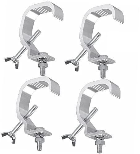 Hyuduo Stage Light Clamp 30-52mm with Two Anti Slip Teeth Design Pure Aluminum Material Heavy Duty Prevent Slip Cast Stage Lamp Hook Kit for Stage Moving Head Lamps