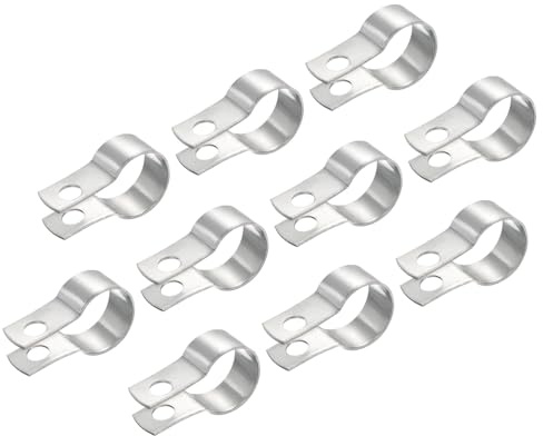 sourcing map Lot de 10 colliers de serrage en métal de 25 mm pour fixation au plafond