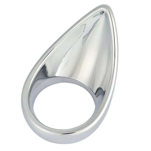 Bondage Masters Cock and Ball Ring, Steel Tear Drop Perineum Teaser, 50 mm