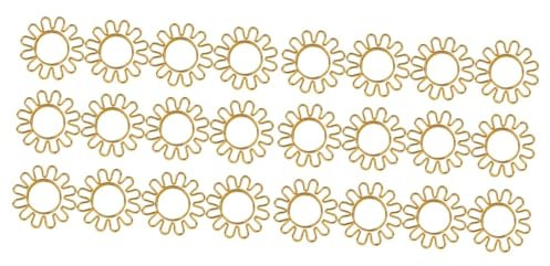 Tofficu 16stücke Teiliges Set Dekorative Büroklammern Sonnenblumenform Goldene Papierclips Für Schule Büro Lesezeichen Kreative Schreibwaren Für Notizen Und Kalender