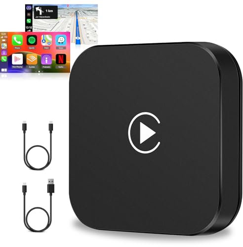 [Aggiornamento] NHOPEEW Adattatore Carplay senza fili per iPhone - Dongle CarPlay senza fili Connessione veloce stabile per Apple Carplay per auto CarPlay cablato di fabbrica USB Tipo C