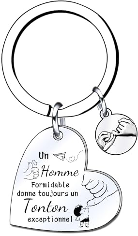 LKJHGF Cadeau annonce grossesse Meilleur Tonton Personnalisé Porte Clef Tu vas etre Tonton Décapsuleur Idéal Cadeau Anniversaire Homme Original Cadeaux de Noël