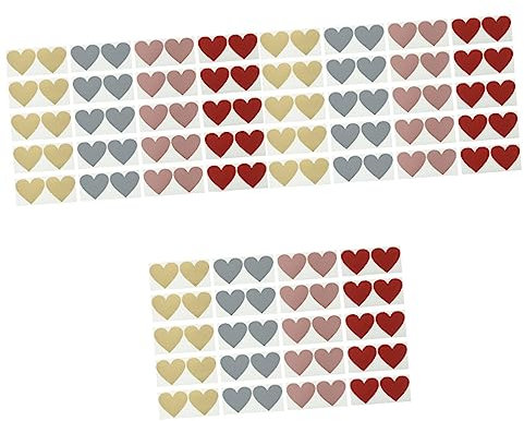 VILLCASE 60blätter Herzförmige Kratzaufkleber Selbstklebende Etiketten Für Kreative Karten Postkarten Und Überraschungen Roségold