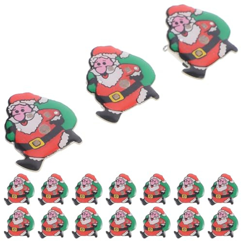 VALICLUD 25 Stück Weihnachtsbroschen Leuchtende Weihnachtsbroschen Blinkende Weihnachts-Emaille-Anstecknadeln Abzeichen