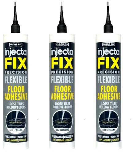 Injectafix 300ml De Floor-Fix Pro-Répare Les Carreaux Descellés Et Creux, Ultra-Résistant, S’écoule Sous Les Carreaux Et Adhère Rapidement. Comprend Une Pointe D’injection Brevetée De 1,9 mm (1) (3)