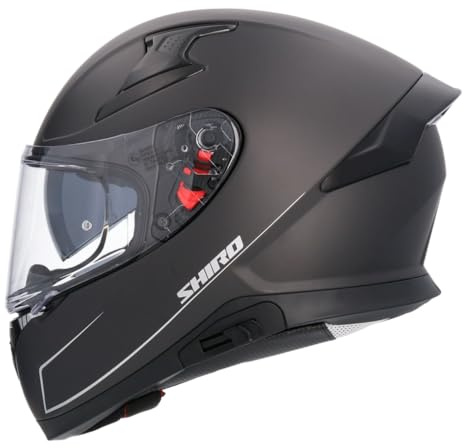 Casco Shiro Integral Katana Solid Monocolor Negro Mate Totalmente Homologado 22.06 (M 57/58)