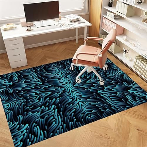 Bürostuhlmatte für harte Böden, rutschfeste Rollstuhlmatte für Zuhause, Büro, Bodenschutzmatte für Bürostuhl, 99,1 x 139,7 cm, Schwarz