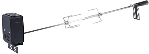 Universal Rotisserie Grill Kit, Rotisserie Kit med 304 Rostfritt Stål Spettstänger, Köttklor och Elektrisk Kraftkälla, Lastkapacitet 15 Kg Mat