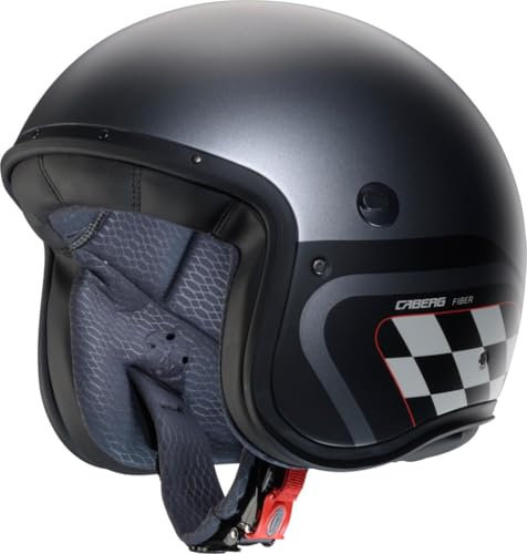 CABERG Helmet Jet Freeride X Daytona MATT Gun Metal /Black/ White XL