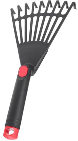 NULYLU Rastrillo De Jardín De Plástico con Mango para Remoción De Pequeño Rastrillo De Jardinería para Cama De Flores y Jardín