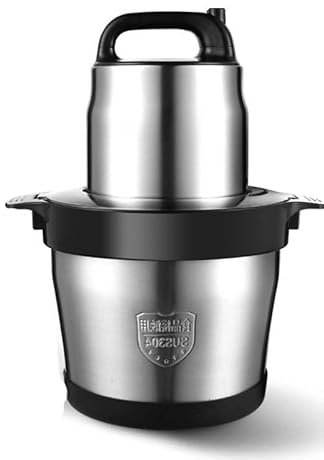 Picadora De Alimentos Eléctrica De 1200 W, Tazón De Acero Inoxidable De 6 litros, Picadora De Carne Multifunción Y Picadora De Verduras (6L 1200w Double Blade)