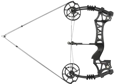FQH Zweifunktions Compound-Bogen Set 40-70lb Einstellbare Spannung | 40-70lb Zugkraft,Aluminiumlegierung Griff,Fiberglasblätter,Pfeil und Stahlkugel Dual-Use,80% Energieersparnis