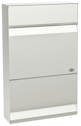 RENZ Erwin 610 (Farbe Verkehrsweiss - RAL 9016M, Postkasten mit Sicherheitsschloss, Designbriefkasten, Größe 117x375x375 mm) 610002