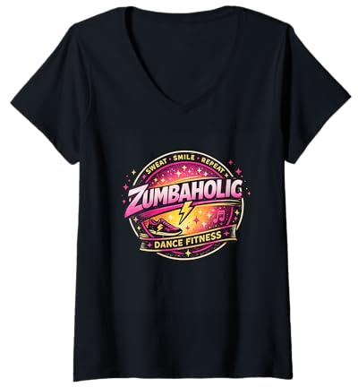 Women's Dance Fitness Hiphop Dancer Sports Zumbas Girl Women V-Neck T-Shirt