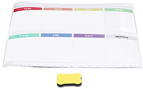 Generic Självhäftande Veckokalender Whiteboardpasta för Väggkylskåp Perfekt för Familjeplanering 42 X 30 Cm