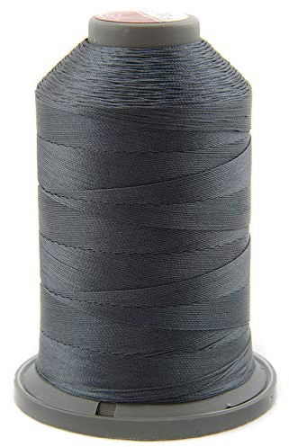 NTS Nähtechnik 1000m Nähgarn, Ledergarn 20, Farbauswahl, Filament Garn für Leder (Dunkelgrau)