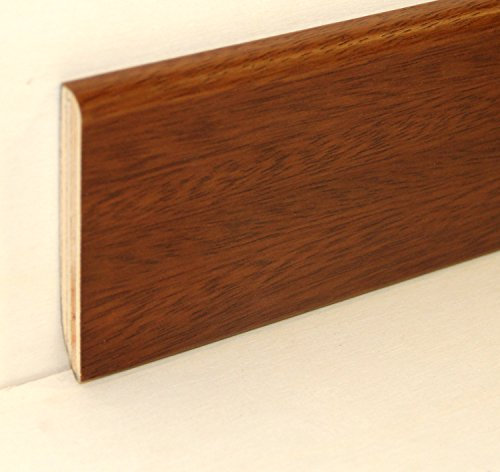 Hobby Legno - Battiscopa Rivestito In Legno Di Iroko Verniciato mm. 82X13X2400 Nr. 2 pezzi totale metri 4,80.