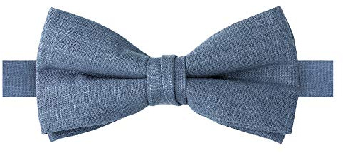 Spring Notion Fliege für Jungen, Leinen-Mischgewebe - Blau - S (8 cm x 4 cm)