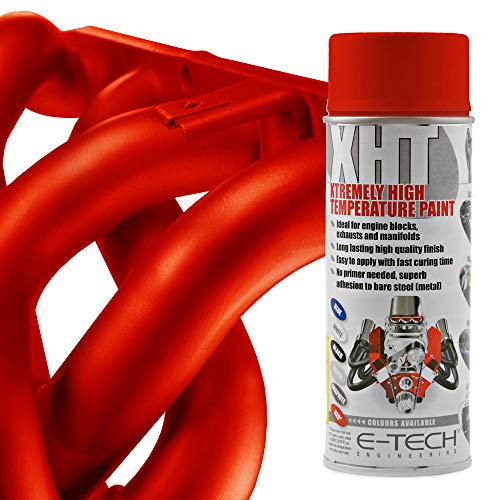 BITS4REASONS - NEW FORMULA E TECH XHT - XTREMELY HIGH TEMPERATURE (RED) PAINT HEAT RATED TO APPROX 300 C (575 F)