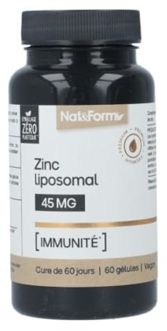 Zinc liposomal x60 gélules végétales Nat&Form