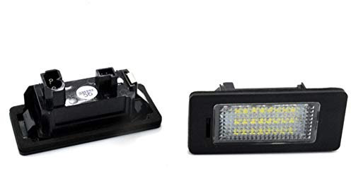 2Pcs LED License Plate Light Car Number Lamp Assembly for BMW 1 3 5 Series E82 E88 E90 E91 E92 E93 E39 E60 E61 X1 X3 X5 X6 White Error Free LED lights
