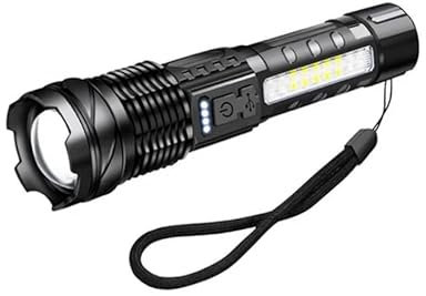 Lampe de poche LED laser blanche rechargeable pour camping, randonnée