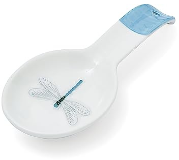 Cooksmart English Meadows Large Ceramic Spoon Rest for Kitchen Spoons | British Designed, Durable Ceramic, Countertop Accessory, Heat Resistant, Easy Clean, Kitchen Organisation, Everyday Cooking