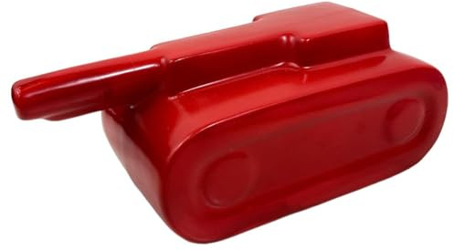 ALE E COMMERCE Scultura Pedina Risiko Carro Armato Rosso Firmato Realizzata per Stefano Puzzo in Ceramica