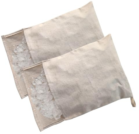 Careyoungs Lewis Bag Canvas Ice Crushing Bag for Chilled Cocktail, Bar Tools Kitchen Accessory 9.5”W X 13.8”L (2)