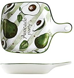 Pirofile da forno in ceramica, pirofila da forno, pirofila in ceramica tortiera in ceramica pirofila in porcellana con manico singolo pirofila in ceramica pirofile for forno, set di 2,D (Color : A)