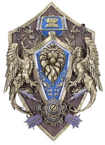 Nemesis Now World of Warcraft Alliance Wall Plaque 30cm, Blue, Official World of Warcraft Merchandise, Gaming Wall Hanging Ornament, Gaming Display Piece, Cast in the Finest Resin, Hand-Painted