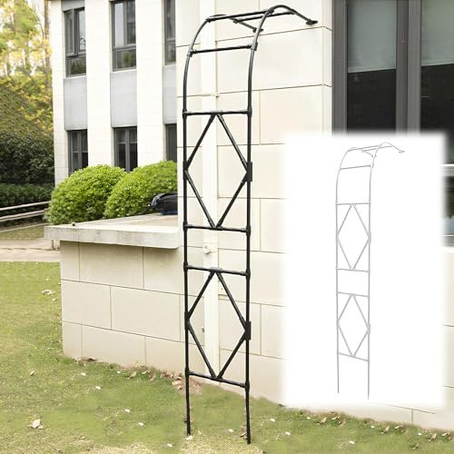 Tonnelle à Roses de Jardin en Demi-Arche, Tuyau en Acier PE Recouvert de Plastique Cadre de Fleur Treillis D'arche pour Plantes Grimpantes Vignes, Décoration de Mariage en Plein Air