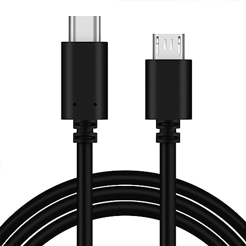 Oadnijuie Câble de données USB C vers micro USB en PVC pour Galaxy-S7 HTC-One et plus 0,5 m, 1 m, 1,5 m (Noir) Compatibilité étendue Micro USB vers câble de type C Câble de charge et synchronisation