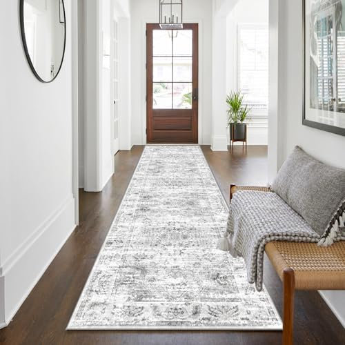 WTHYGB Teppich Läufer Flur Küche rutschfest Waschbar Teppichläufer 60x240cm Küchenläufer Hochwertig Schlafzimmer Bettvorleger für Flur Waschküche