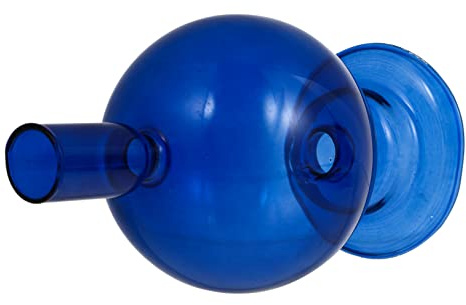 Amosfun 1 Pc Portacandele Decorativo in Accessori Decorativi Per La Casa Arredamento Del Tavolo Da Pranzo Candelabro Conico a Colonna Candele Affusolate Retrò Bicchiere Blue