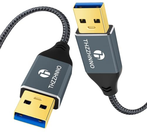 Thzzhnno Cavo USB 3.0 da 2M, Cavo dati USB A 5Gbps per telecamera, lettore DVD, TV, flash, hub, monitor, altoparlante
